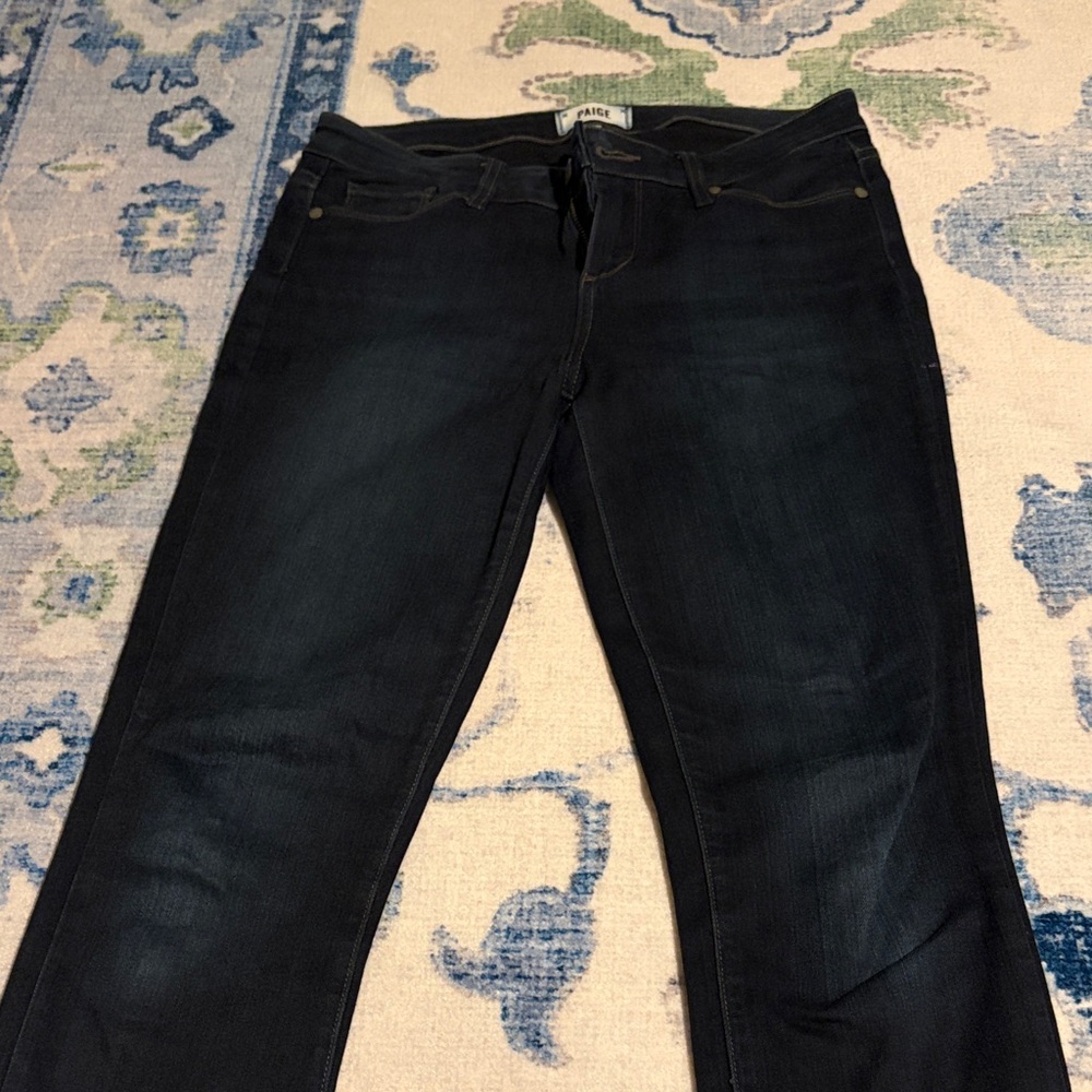 PAIGE Dark Indigo Women's Straight Leg Jeans